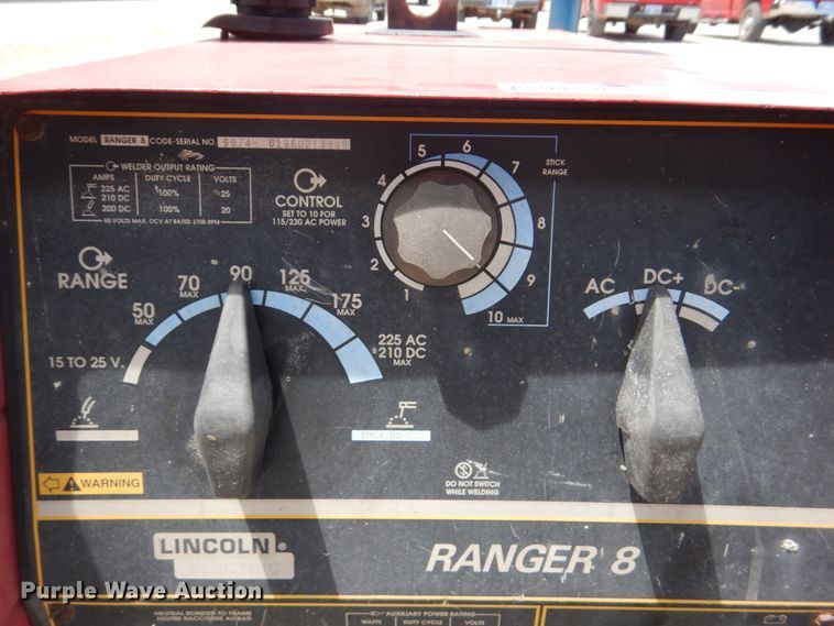 image for item GO9194 Lincoln Ranger 8 arc welder