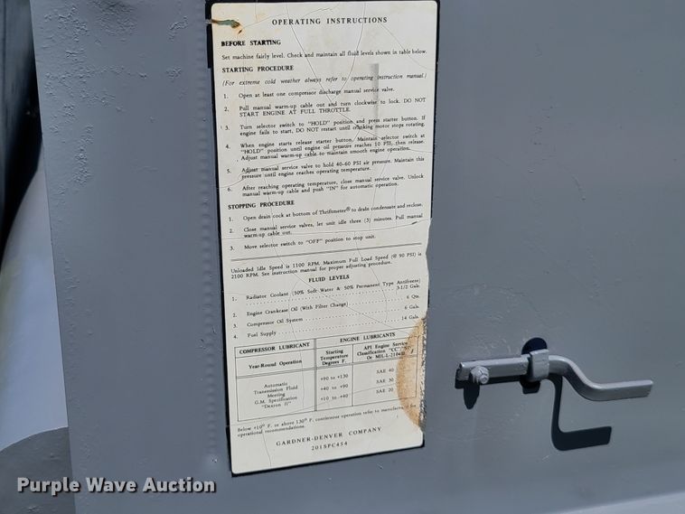 image for item GT9058 Gardner Denver air compressor