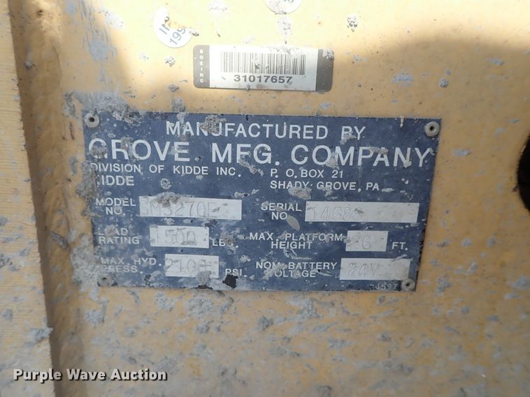 image for item GW9359 Grove SM3270E  scissor lift