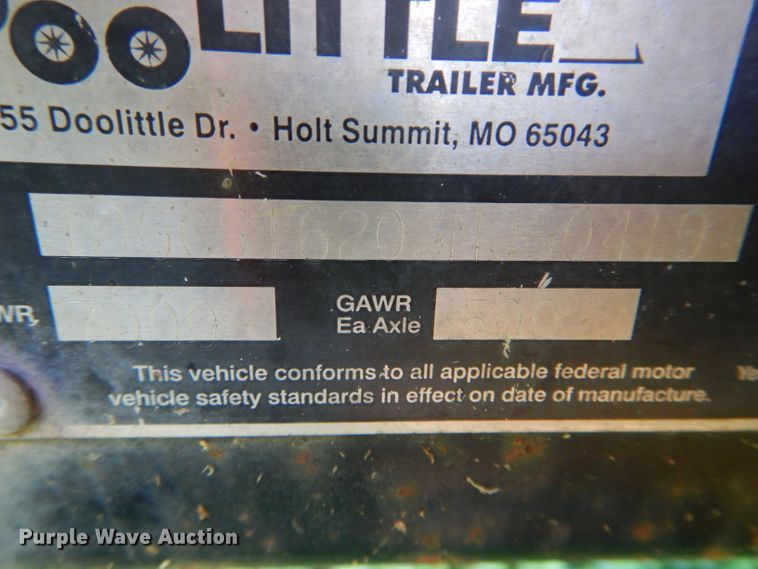 image for item HM9524 2002 Doolittle enclosed cargo trailer