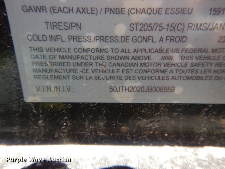 image for item HM9525 2018 Hull utility trailer