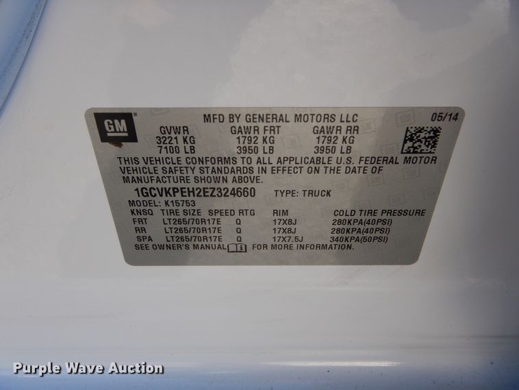 image for item HS9632 2014 Chevrolet Silverado 1500  Double Cab pickup truck