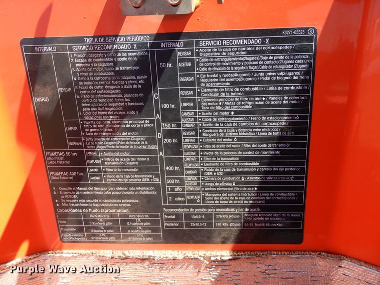 image for item HS9648 Kubota ZG227L ZTR lawn mower