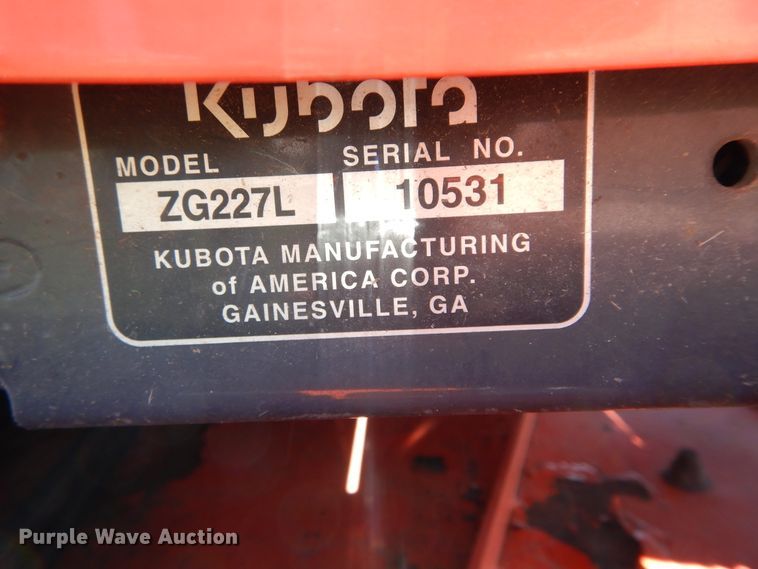 image for item HS9648 Kubota ZG227L ZTR lawn mower