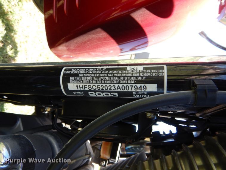 image for item HS9649 2003 Honda VTX1300S motorcycle