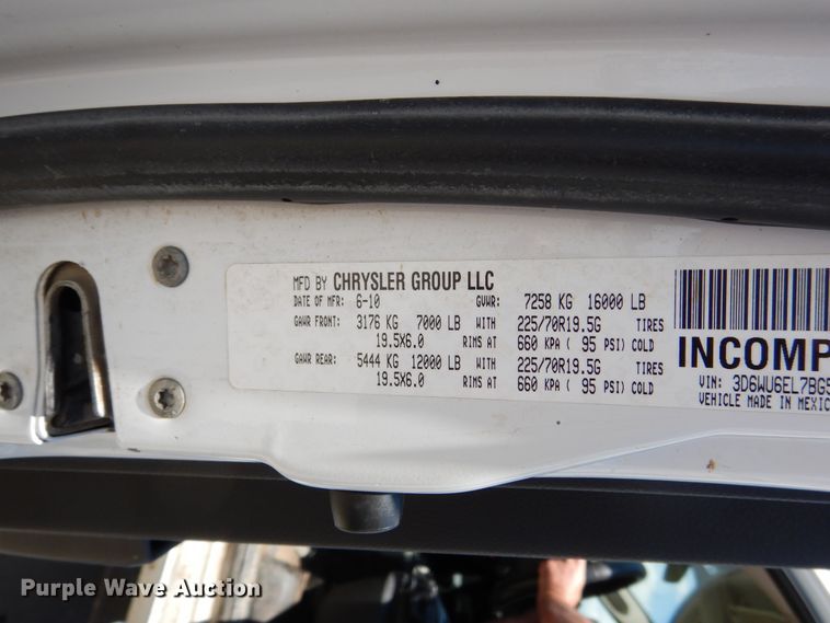 image for item DD2539 2011 Dodge Ram 4500  bucket truck