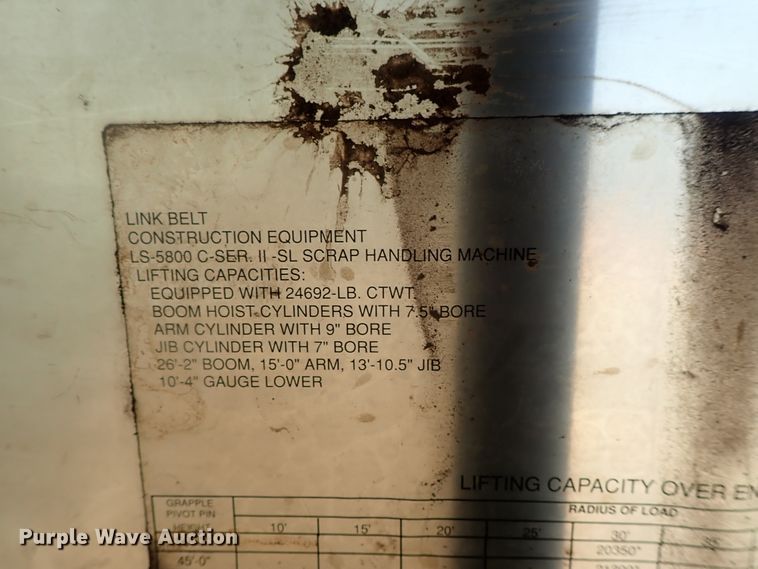 image for item DG2195 1981 Link Belt LS-5800  Scrap Master excavator