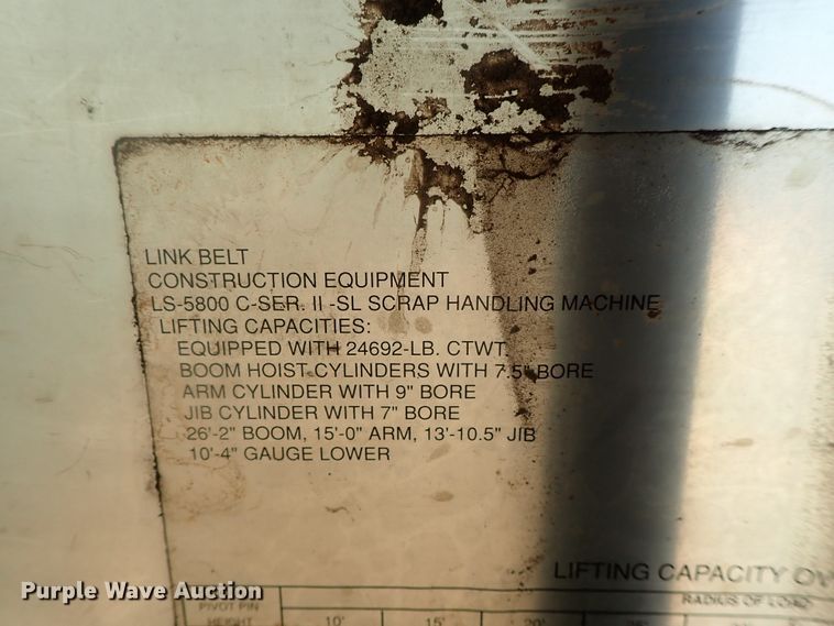 image for item DG2195 1981 Link Belt LS-5800  Scrap Master excavator