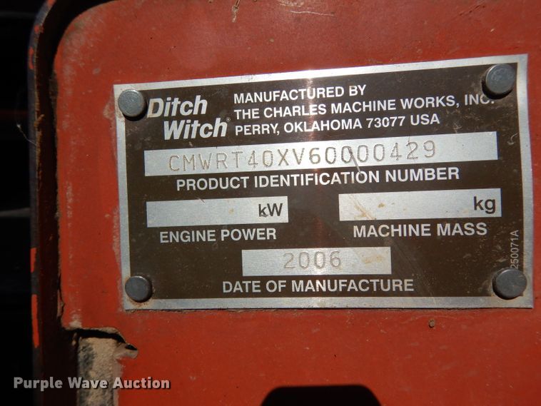 image for item DG6794 2006 Ditch Witch RT40  trencher