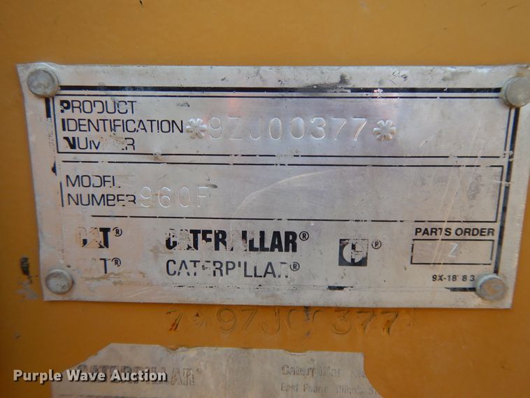 image for item DG7824 1995 Caterpillar 960F  wheel loader