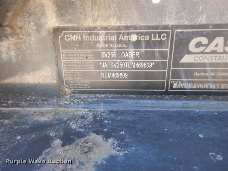 image for item DH4459 2014 Case SV250  skid steer loader