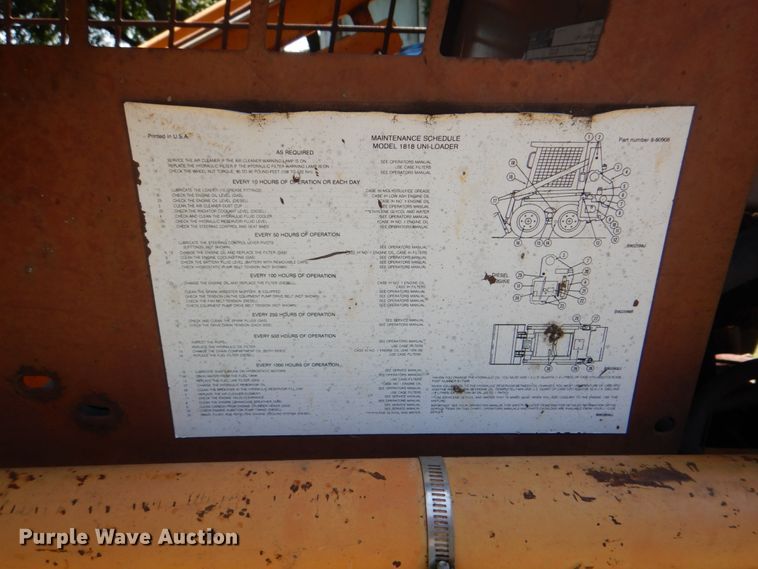 image for item DH5356 1994 Case 1818  skid steer loader