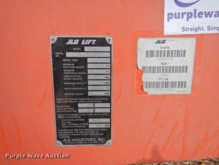 image for item DI0150 2003 JLG 800AJ  boom lift