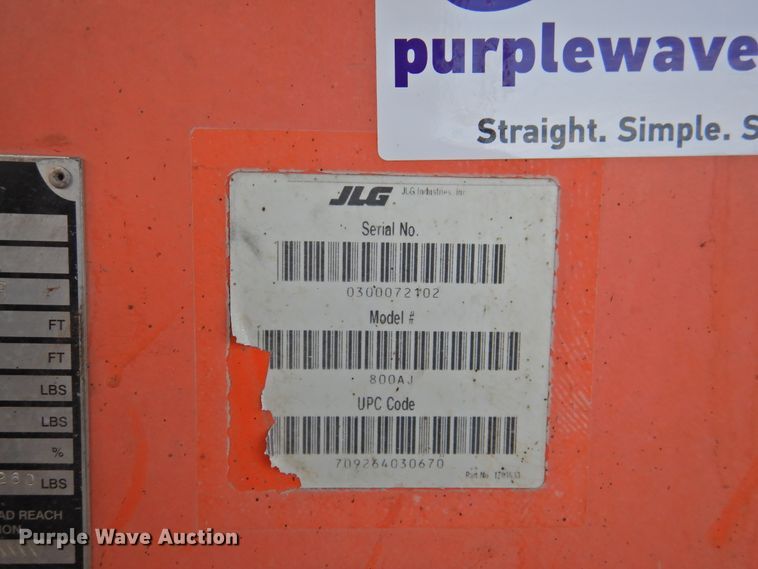 image for item DI0150 2003 JLG 800AJ  boom lift