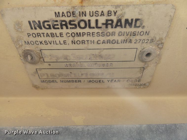 image for item DX9213 1999 Ingersoll Rand 1600  air compressor