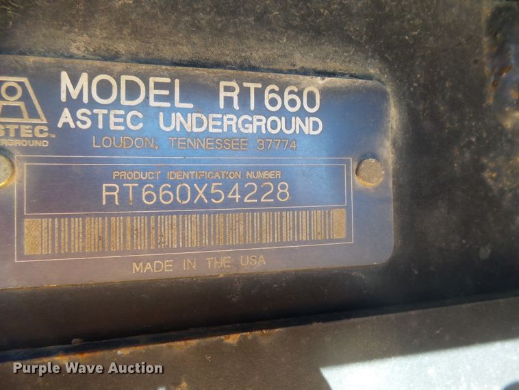 image for item DX9220 2007 Astec RT660  trencher