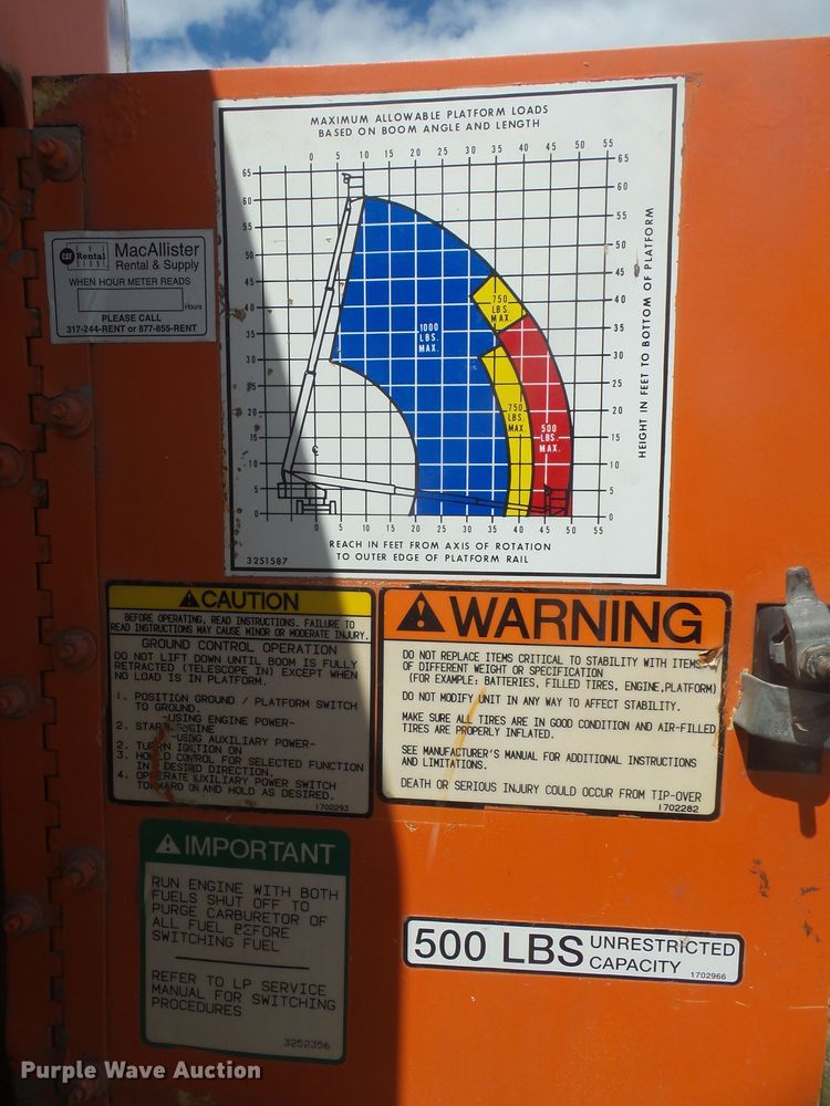 image for item EF9629 1986 JLG 60H  boom lift