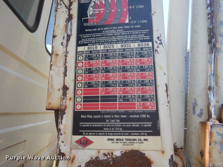 image for item FX9191 1992 Freightliner FL70  crane truck