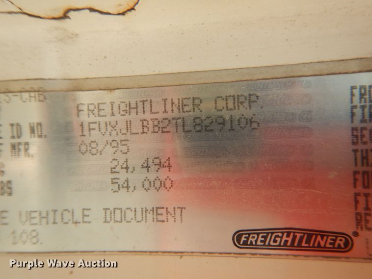 image for item FX9197 1996 Freightliner FL80  digger derrick truck