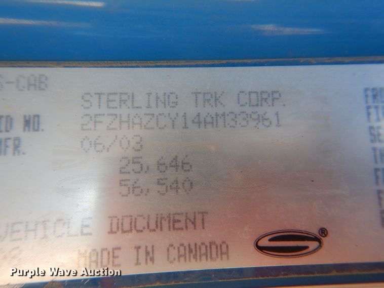 image for item FX9198 2004 Sterling L-Line  dump truck