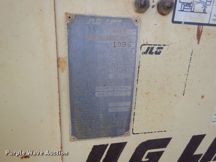 image for item GA9033 JLG 80HX  boom lift