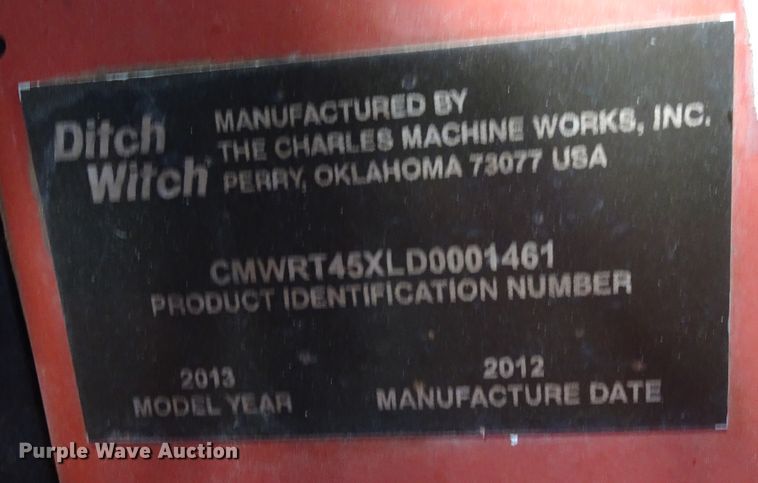 image for item GC9189 2013 Ditch Witch RT45  trencher