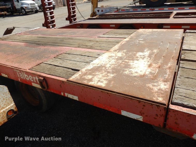 image for item GW9182 2001 Talbert tilt deck equipment trailer