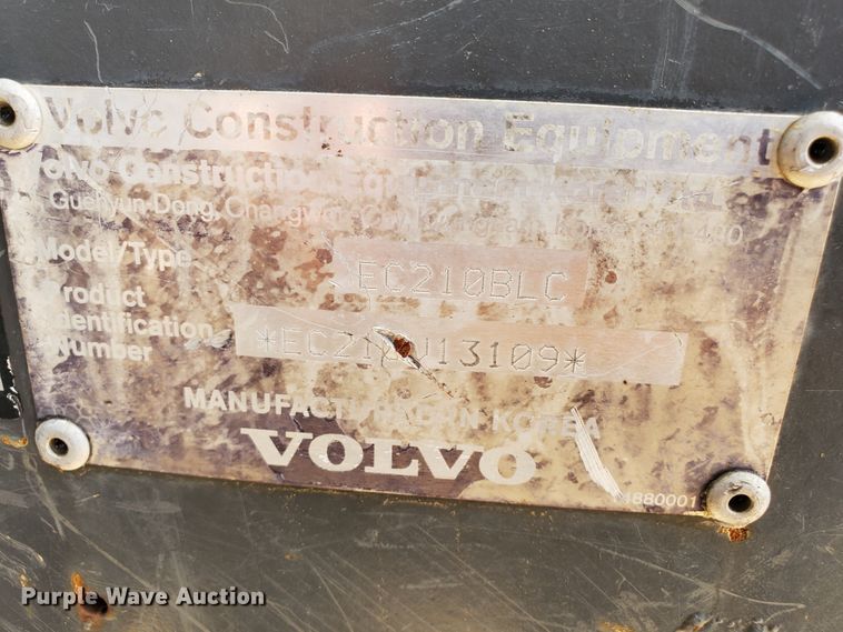 image for item HK9026 2004 Volvo EC210B LC  excavator