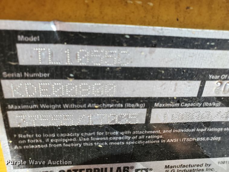 image for item HK9029 2013 Caterpillar TL1055C  telehandler