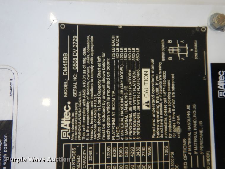 image for item HS9639 2009 Chevrolet C8500  digger derrick truck