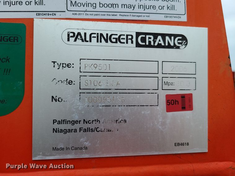 image for item K5818 Palfinger PK9501 crane