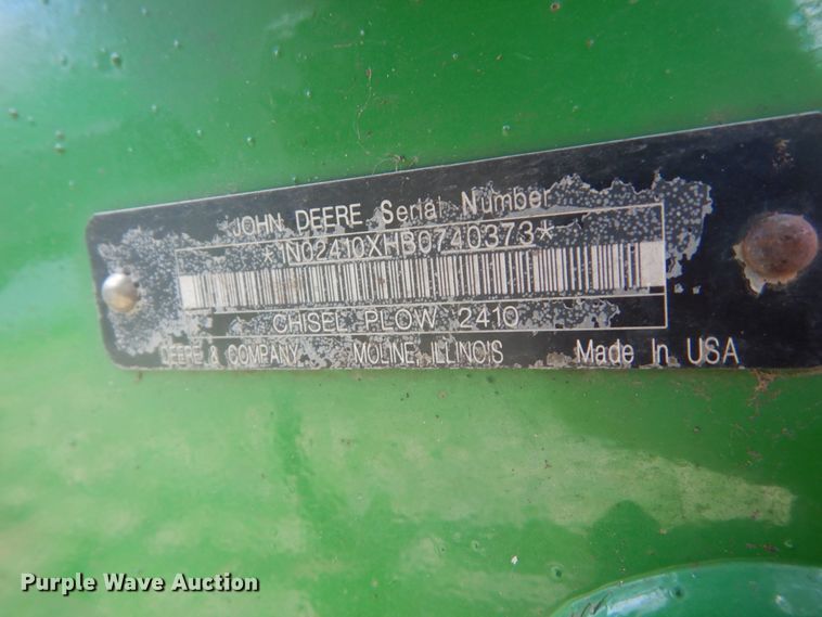 image for item GA9072 John Deere 2410 chisel plow