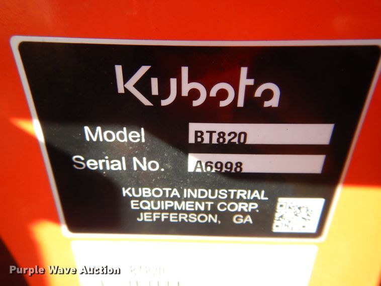 image for item HS9667 Kubota BT820 backhoe attachment