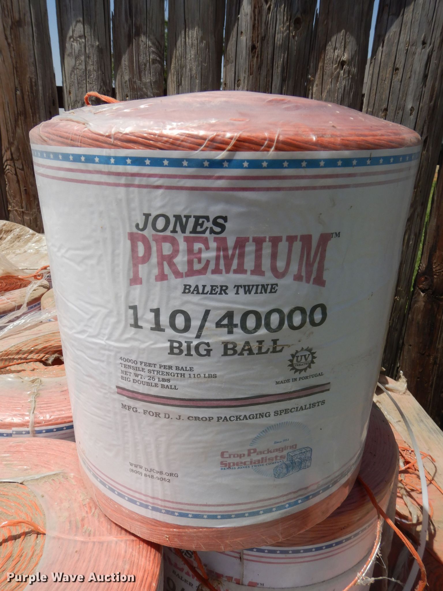 Approximately 160 rolls of Jones Premium 110/40000 big ball baler twine