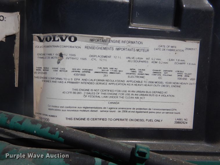 image for item DC4514 2007 Volvo VN  semi truck