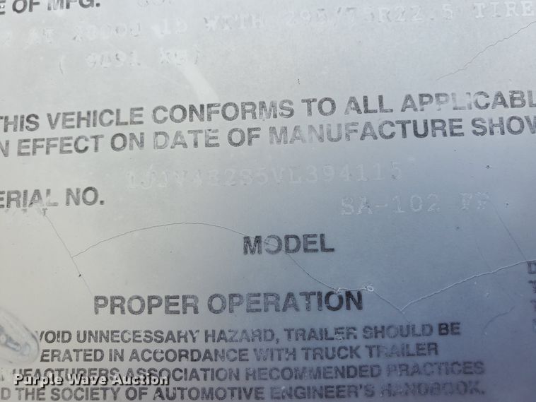 image for item DF8939 1997 Wabash SA-102FF dry van trailer