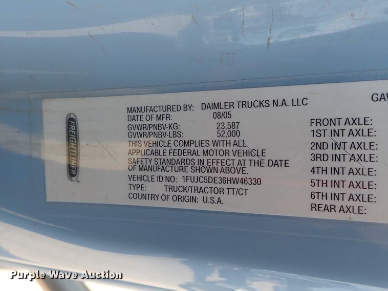 image for item DG2239 2006 Freightliner Business Class M2  semi truck