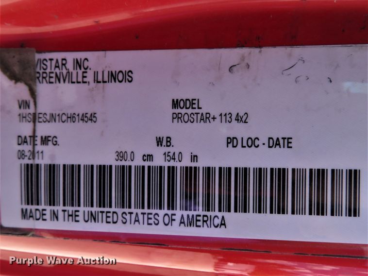 image for item DH1035 2012 International ProStar  semi truck