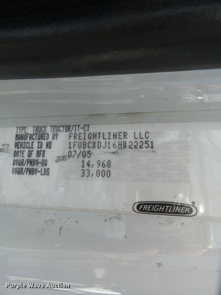 image for item DH3782 2006 Freightliner Business Class M2  semi truck