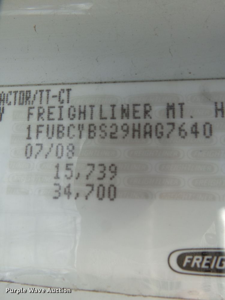 image for item DH3785 2009 Freightliner Business Class M2  semi truck