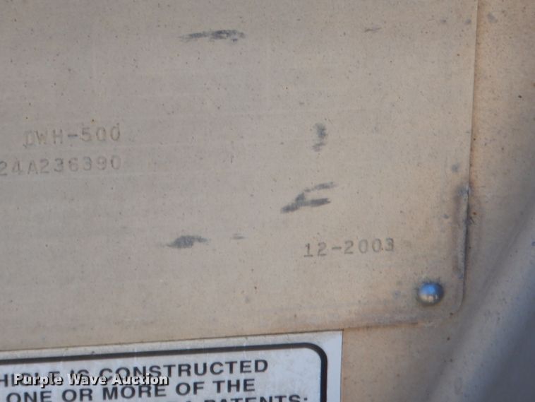 image for item GN9456 2004 Wilson DWH500 double hopper bottom grain trailer