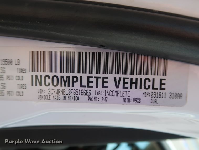 image for item GS9944 2015 Dodge Ram 5500HD  bucket truck