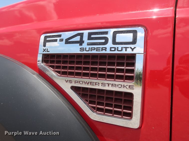 image for item GS9972 2008 Ford F450 Super Duty XL  Crew Cab flatbed truck