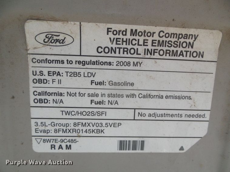 image for item DD0482 2008 Ford Taurus SEL