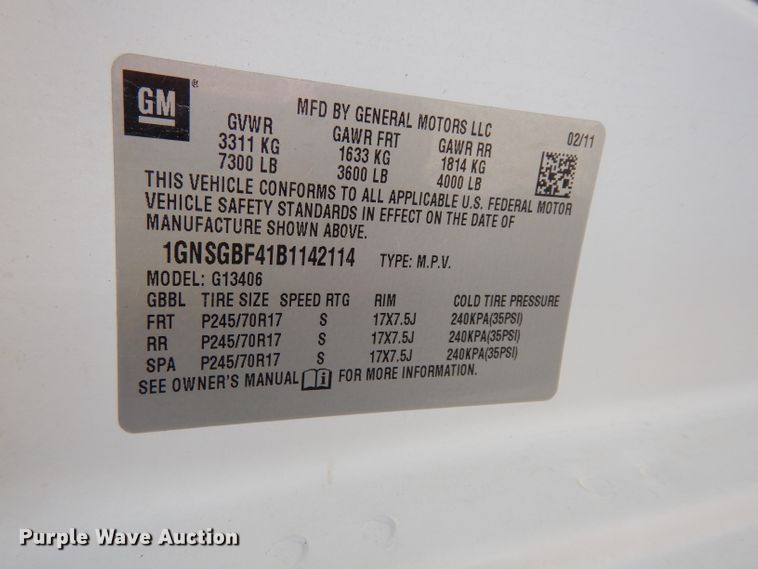 image for item DF4105 2011 Chevrolet Express 1500  van