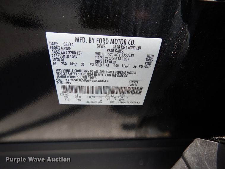 image for item DF4143 2015 Ford Explorer Police Interceptor  SUV