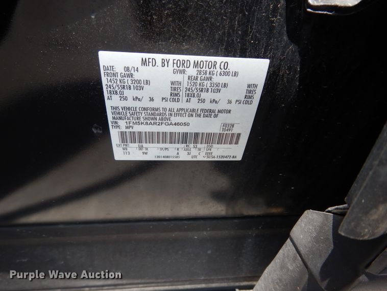 image for item DF4144 2015 Ford Explorer Police Interceptor  SUV