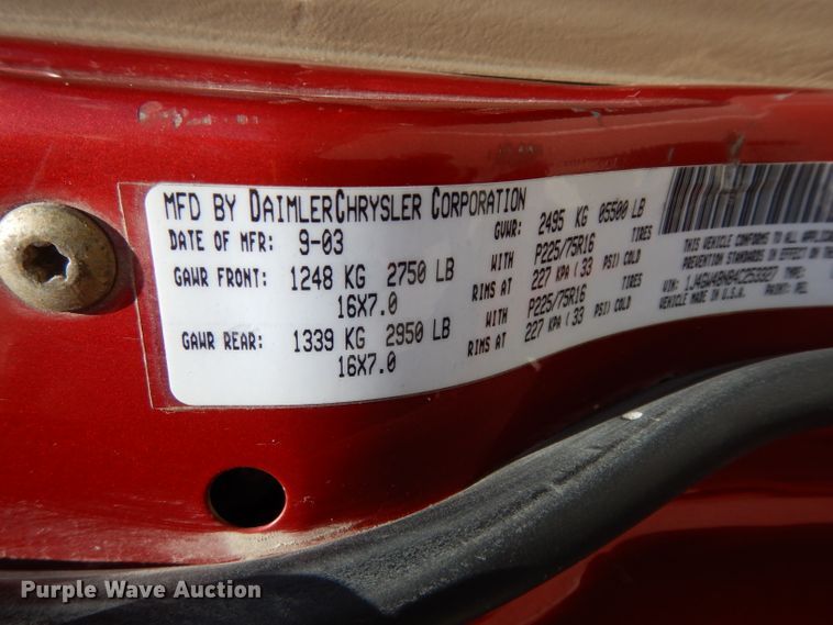 image for item DF4168 2004 Jeep Grand Cherokee SE  SUV