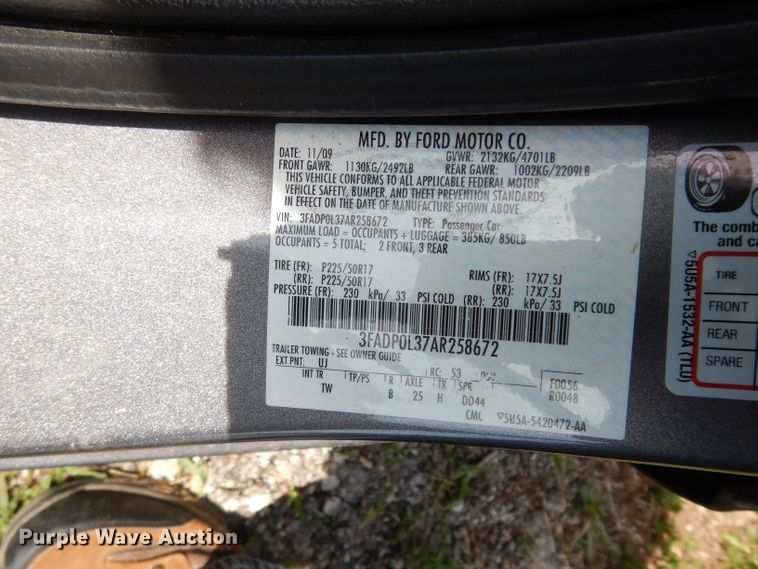 image for item DF4183 2010 Ford Fusion