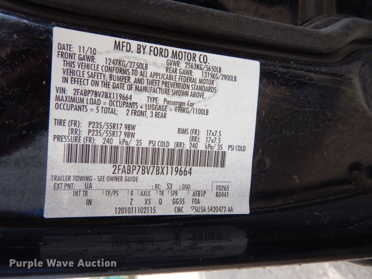 image for item DF4193 2011 Ford Crown Victoria Police Interceptor